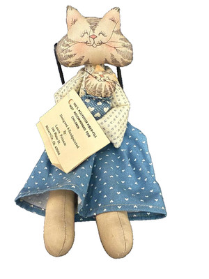 14'' Floppy Little Cloth Cat with Baby , Putnam Collection, Lil Kitty Katz 