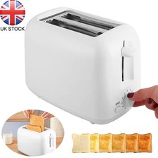 2 Slice Toaster, 6 Browning Levels for Thin Small Bread Slice, 650W White HOT