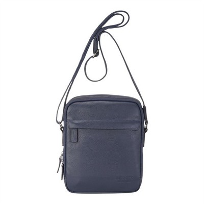 Infinity Leather Navy Umhängetasche Aus Echtem Leder Vintage Business Reise