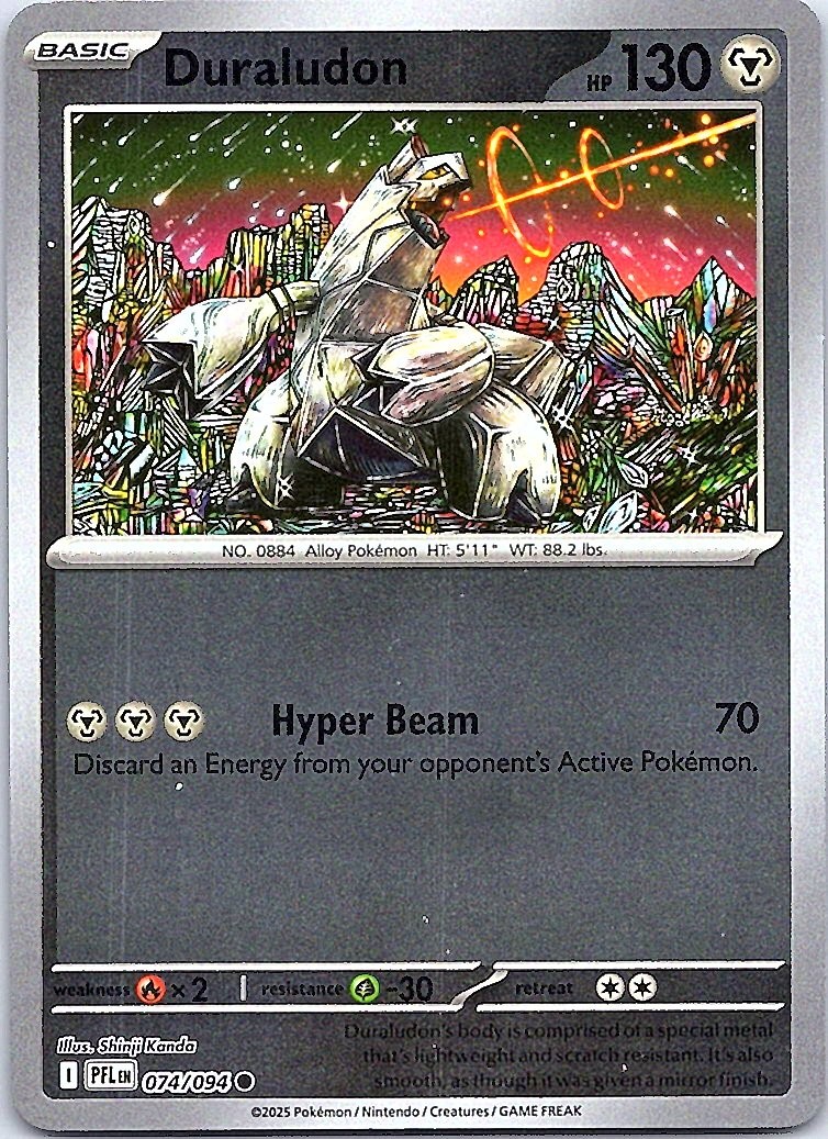 Duraludon Common Metal Reverse Holo ME02: Phantasmal Flames 074/094 NM
