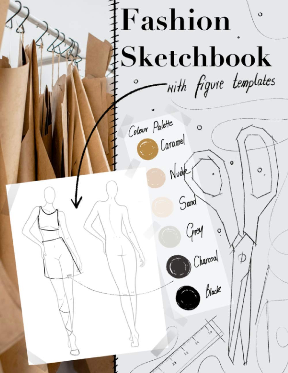 Fashion sketchbook with figure templates: Sketchbook for designing clothes and - Image 4