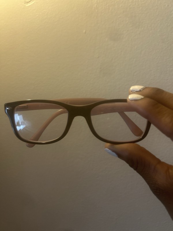 Rectangular Full Rim ray ban Eyeglasses Brown Solid Plastic Frame Unisex Adults