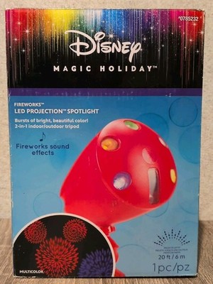 Disney Magic Holiday Fireworks Projection Spotlight Outdoor W/ Sound Effects