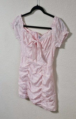 Princess Polly Dress Womens 6 Pink Floral Ruffle Short Sleeve Back To Paris Mini - Picture 10 of 11