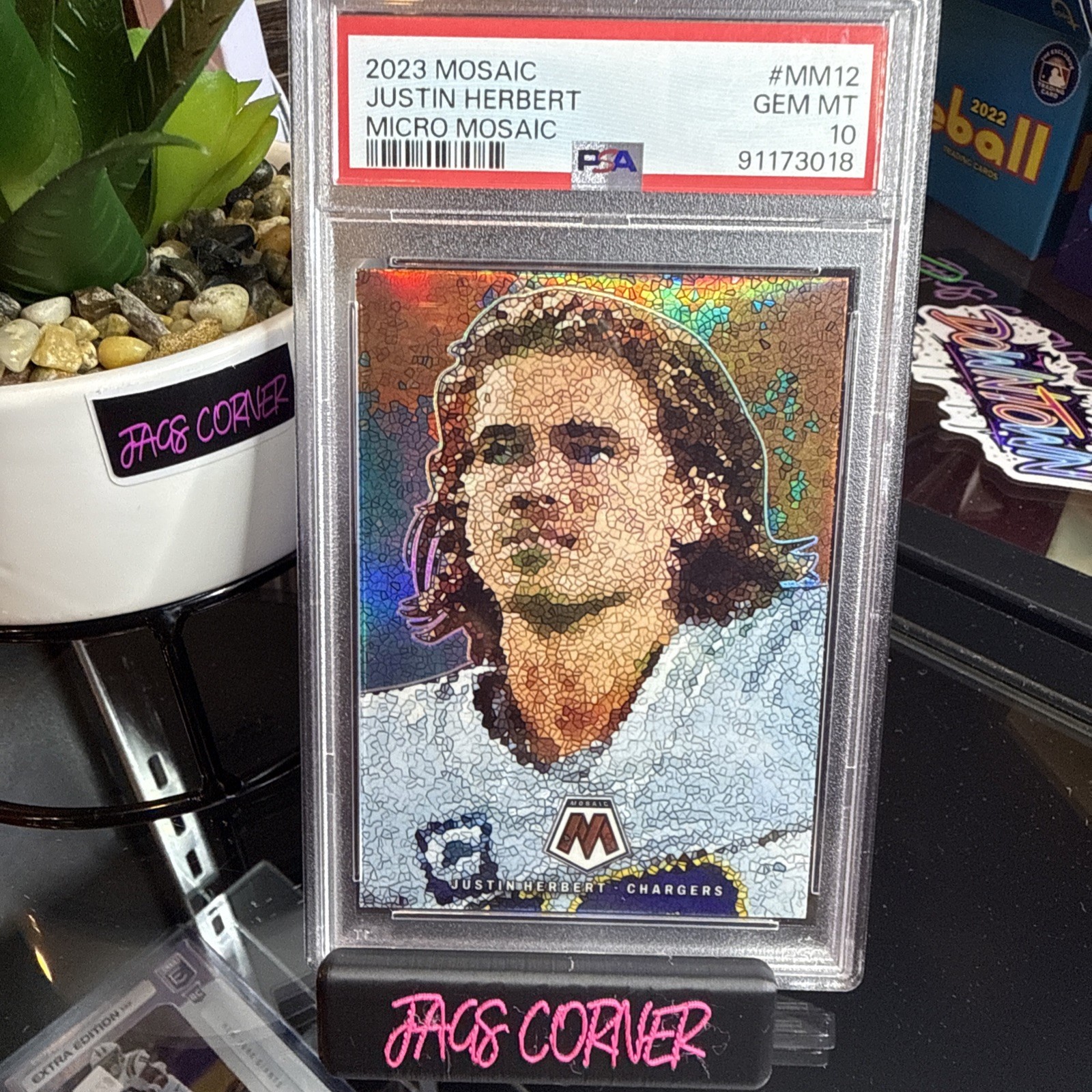 2023 Mosaic Justin Herbert Micro Mosaic PSA 10
