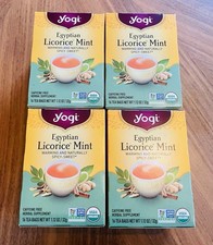 4x Yogi Tea Egyptian Licorice Mint Tea - 16 Tea Bags per Pack