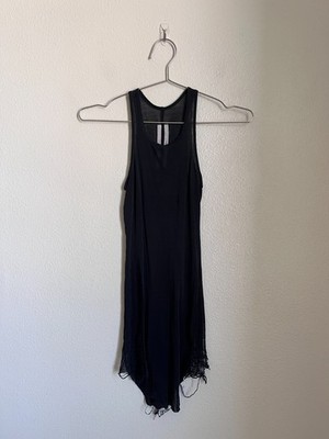 Rick Owens Vicious SS14 Sheer Distressed Tank Top in Black Size XS