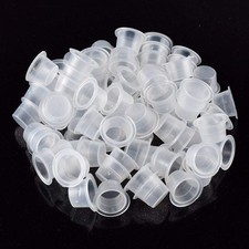 Tattoo Ink Cups 300PCS 14mm Medium Disposable Pigment Medium, White 