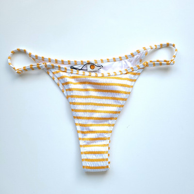 Tropic of C Luna Striped Bikini Bottom Orange Size M NWOT
