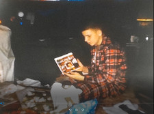 1950s CHRISTMAS ELVIS 45 RECORD, KENT CARTON, USA 8MM HOME Movie Film Reel B820