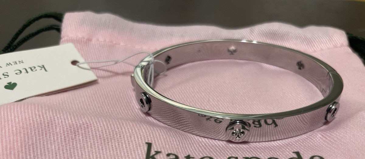 Kate Spade New York Silver Metal Bangle Bracelet with Flower  display picture 2