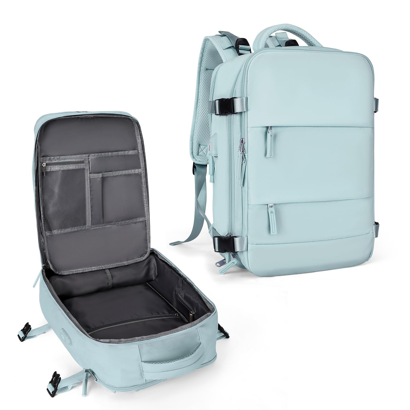 Large Flight-Approved Travel Backpack for Men and Women, Perfect for Hiking and Carry-On