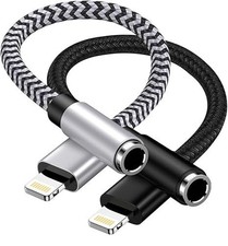 2Pack IPhone Headphone Adapter, Apple MFi Certified Lightning To 3.5mm Audio 8