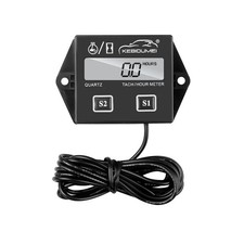 Digital Motor Speedmeter Engine Hour Meter Tachometer Gauge RPM LCD Display For 