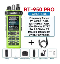 Radtel RT-950 PRO Bluetooth GPS APRS Dual Band Ham Radio RGB Screen