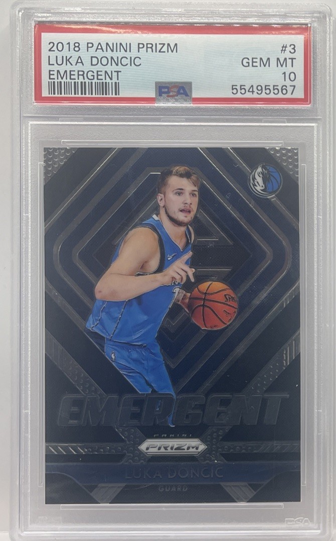 2018 Panini Prizm Emergent Luka Doncic RC PSA 10 Dallas Mavericks Rookie