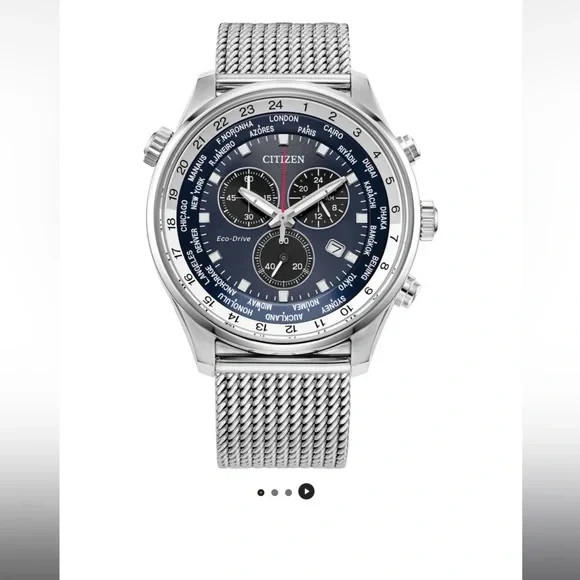 Citizen AT0361-81L Mens Eco Drive Chronograph Watch Stainless