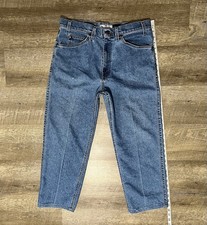 Vintage Levi  s Orange Tab 506 Straight Fit Blue Jean Denim Size 32 WAIST CROPPED