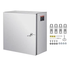 VEVOR Steel Electrical Box Electrical Enclosure Box 12x12x8" Stainless Steel Box