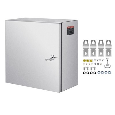 VEVOR Steel Electrical Box Electrical Enclosure Box 12x12x8'' Stainless Steel Box