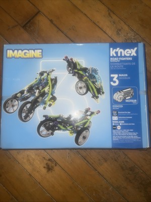 K'NEX Imagine Road Fighters Building Set #23344 213 pcs for 3 motorized builds E