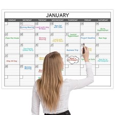 Large Dry Erase Calendar for Wall - Undated 1 Month Wall Calendar, 40" x 30",