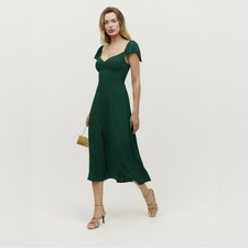 Reformation Baxley Sleeveless Midi Dress Emerald Green Size 6