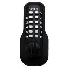 Lockey M-220-JB Mechanical Keyless Surface Mount Slide Deadbolt - Jet Black