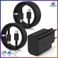 Usb C LadegeräT 45W SchnellladegeräT Mit 1M+2M Kabel FüR Galaxy S21 S22 S23 S24