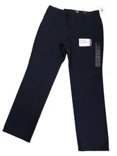 Gloria Vanderbilt Brushed Pants Ladies Sz 12S Stretch Deep Navy NWT