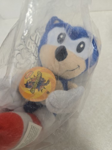 Vintage New/Old Stock Sealed Sonic The Hedgehog & Knuckles Denny's Plush NEW - Afbeelding 3 van 5