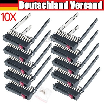 10X HP / Compaq Hot-Plug HDD Rahmen Tray Caddy für 6,35cm / 2,5'' SATA / SAS HDDs
