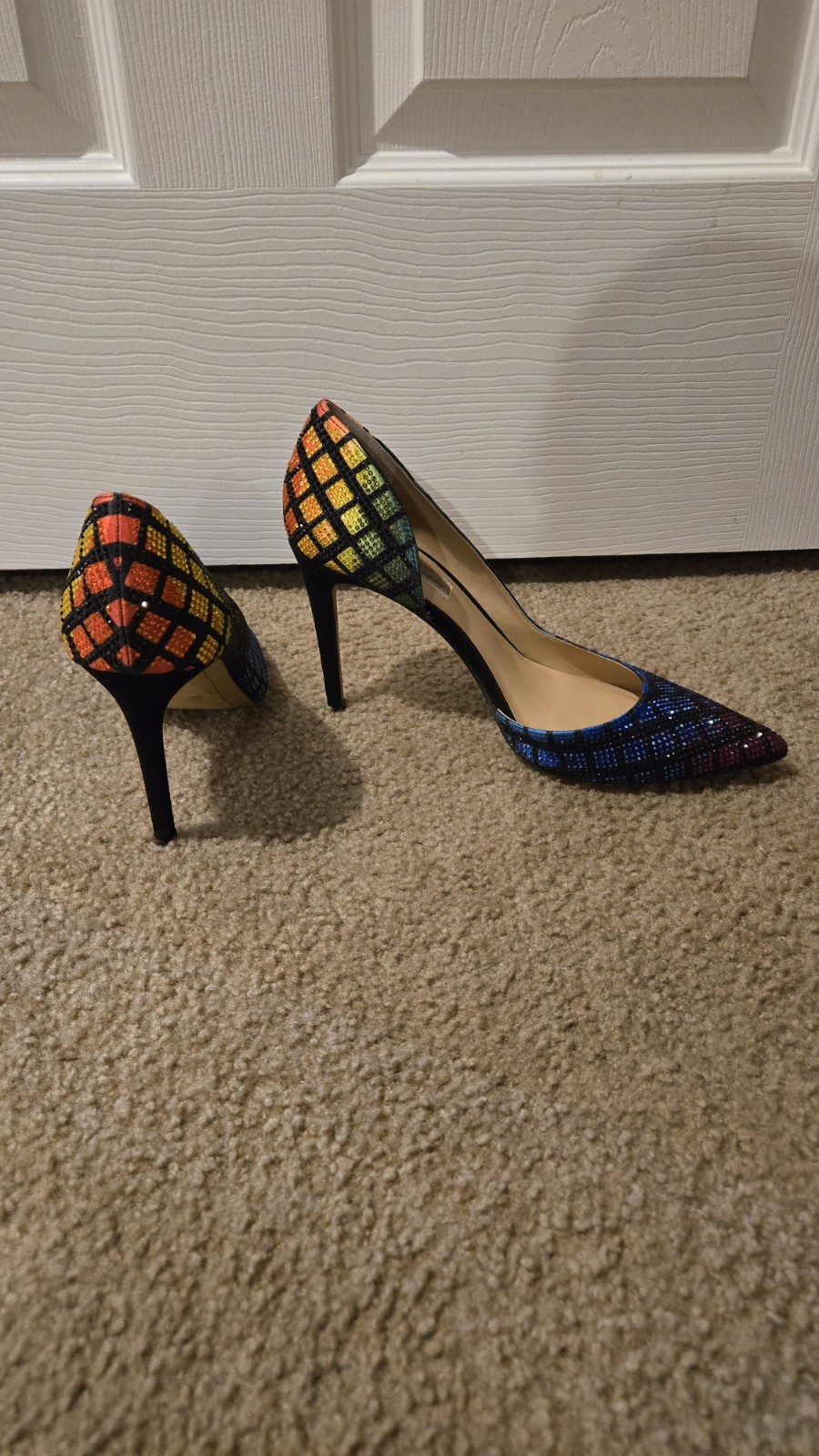 I.N.C. Stilettos 8.5 Heels Medium Rainbow Sparkling Zitah women's shoes