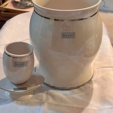 Nicole Miller New York Bath Ensemble (Canister + Tumbler + Soap Dish) &mdash; NWT