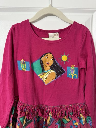 Vintage 90s Y2K Pocahontas Disney Dress Size 5 kids girls - Picture 3 of 7