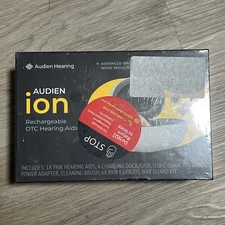 Audien ION Wireless Rechargeable OTC Hearing Aid Premium Comfort Design SEALED