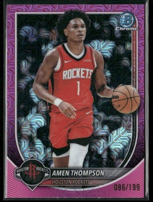 2025-26 Bowman Chrome Basketball Amen Thompson #BCV-134 Pink Mojo Refactor /199
