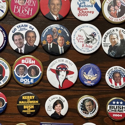 55 Different George W. Bush for President Inaugural Buttons Dealer Lot 2000-2004 - Picture 6 of 9