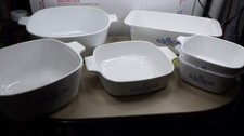 Vintage Corning Ware Blue Cornflower Lot of Dishes 6 