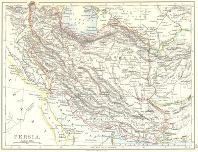 PERSIEN. Provinzen zeigen. Iran. Persischer Golf. Buschire. JOHNSTON 1899 alte Karte