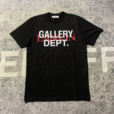 Lanvin x Gallery Dept T-Shirt Mens Large Black Excellent Graphic Logo Italy