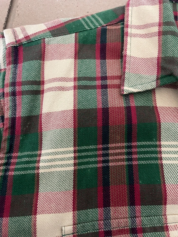 Camisa Polo Ralph Lauren Franela De Colección Para Hombres XL Cuello Lazo Cuadros Etiqueta Verde DEFECTUOSA Foto 4 de 4