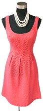 Nine West Dress Sz 8 Women's Fit & Flare Lace Orange M