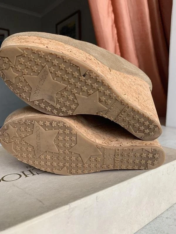 Women Jimmy Choo Heels Beige Suede 37 - Bild 3 von 4