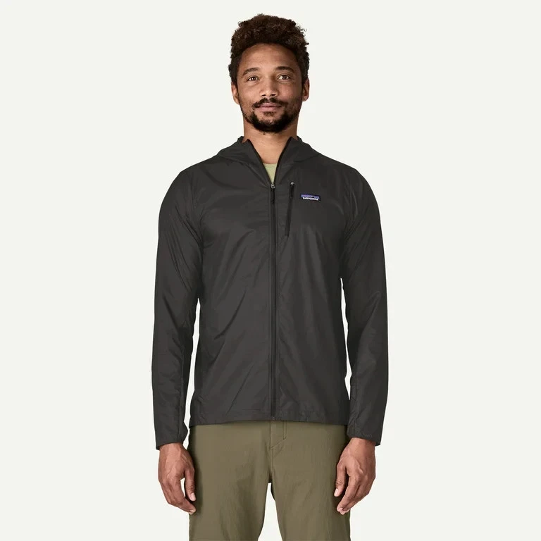 Patagonia Men's Houdini Jacket Black w/Black Lightweight Windbreaker Free Ship image 5