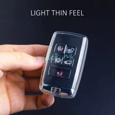 Transparent Clear Car Key Fob Cover Case Holder Bag Parts For Land Rover Jaguar