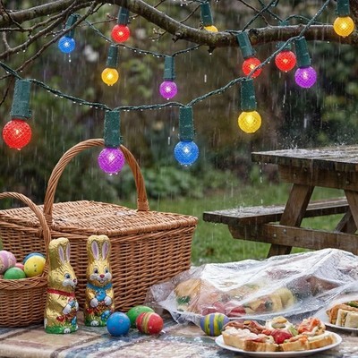20 ft Easter Slow Twinkling String Light 60 LED Firefly Flash Twinkle Lights Wa 