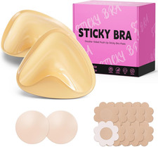Ultra Push up Sticky Bra Pads Inserts  Double Sided Adhesive Bra Inserts  Stic