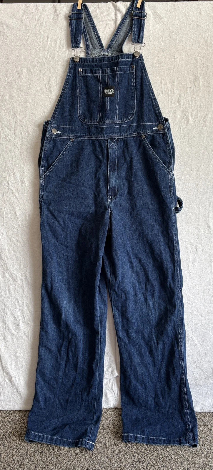 Junior s Key 1908 Denim Jean Bib Overalls Size 16