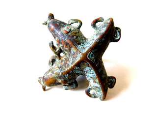 9) Ein originaler rund 2000 (?) Jahre alter RÖMISCHER Ring aus Bronze
